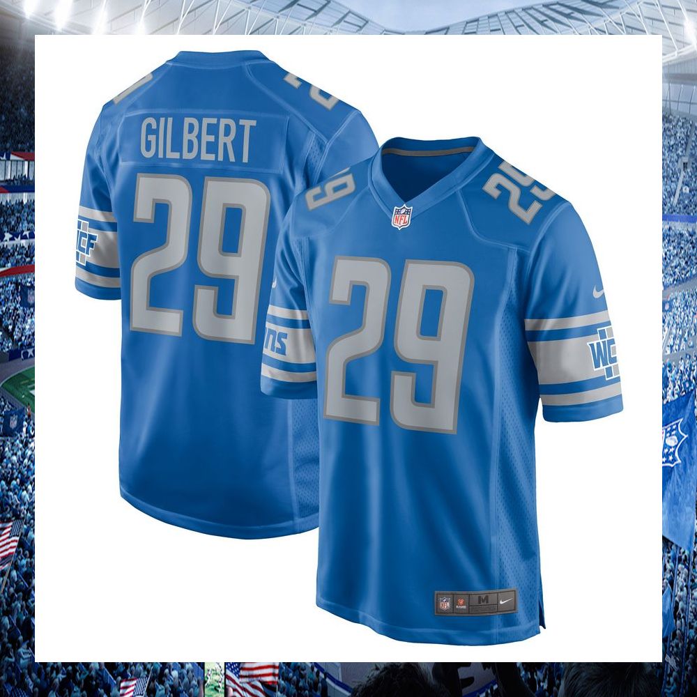nfl mark gilbert detroit lions nike blue football jersey 1 616
