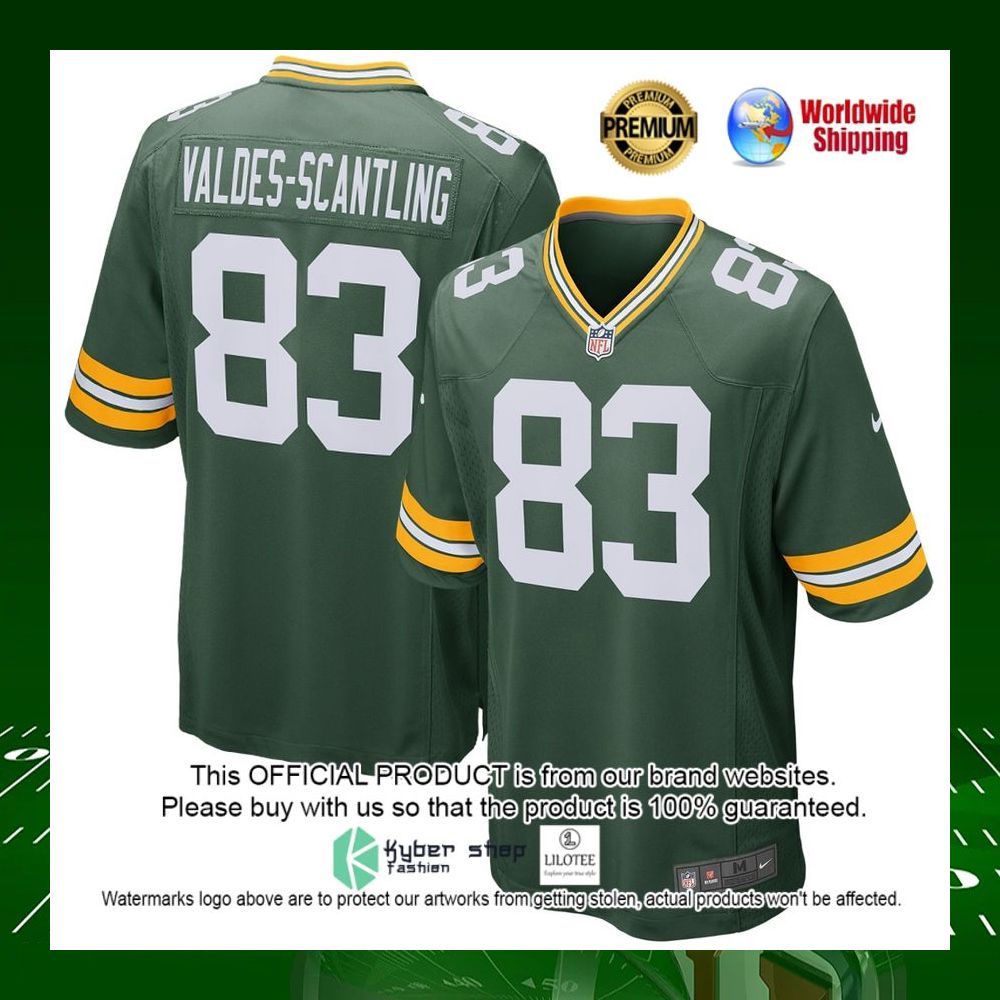nfl marquez valdes scantling green bay packers nike green football jersey 1 853