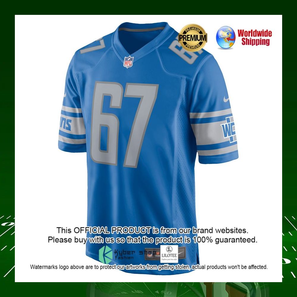 nfl matt nelson detroit lions nike blue football jersey 2 867