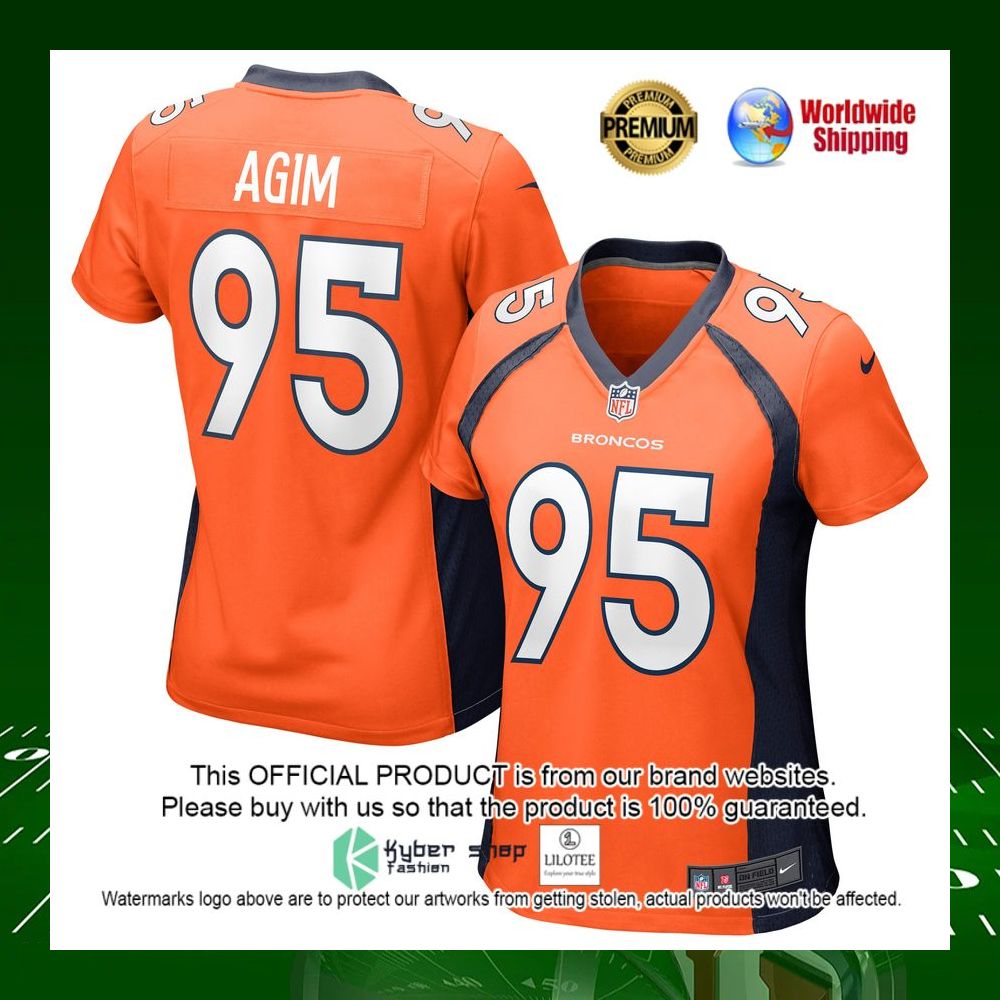 nfl mctelvin agim denver broncos nike womens orange football jersey 1 486