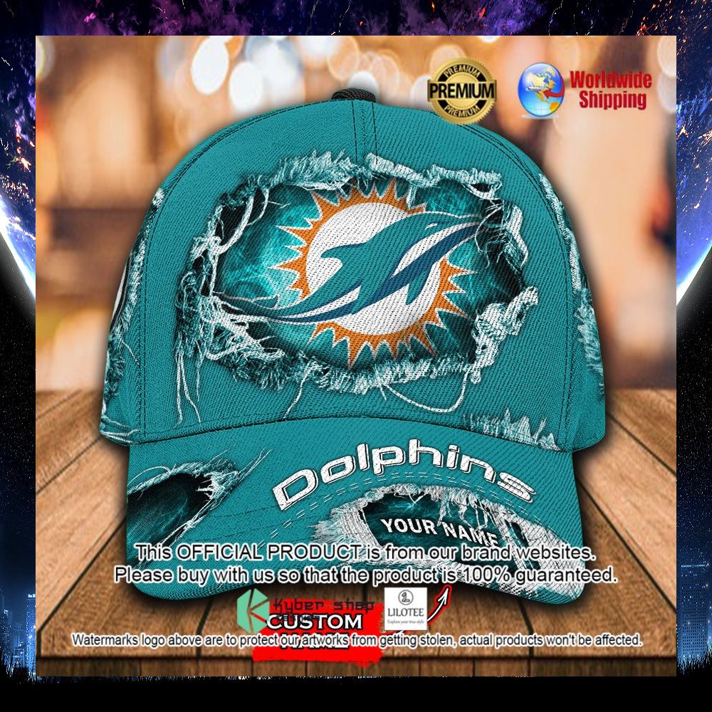 nfl miami dolphins custom name cap 1 937