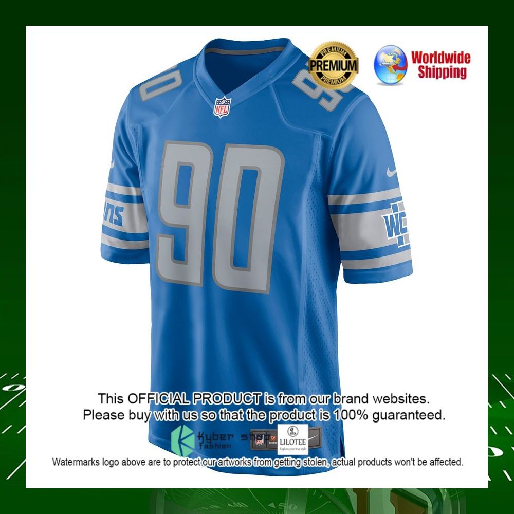 nfl michael brockers detroit lions nike blue football jersey 2 408