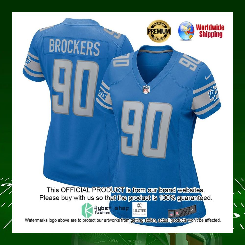 nfl michael brockers detroit lions nike womens blue football jersey 1 983