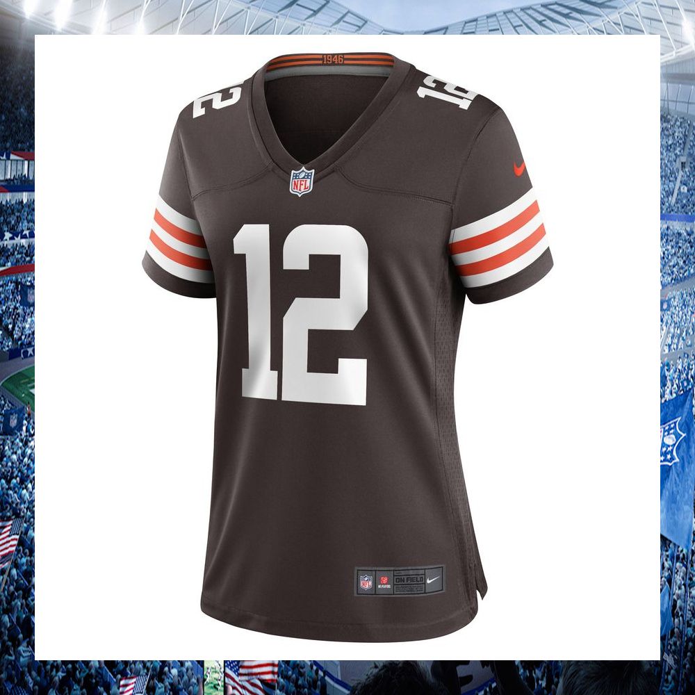 nfl michael woods ii cleveland browns nike womens brown football jersey 2 741