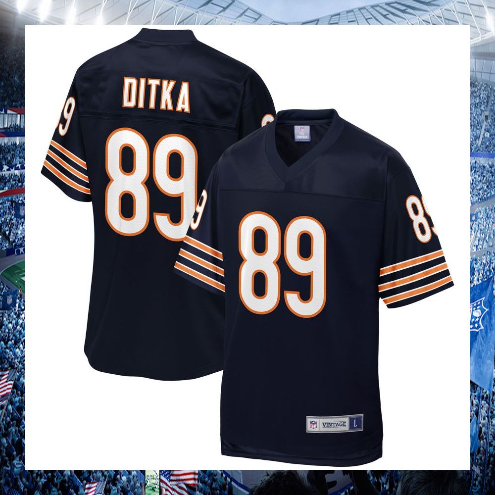 nfl mike ditka chicago bears pro line retired navy football jersey 1 330