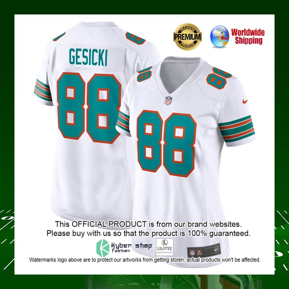nfl mike gesicki miami dolphins nike womens white football jersey 1 960
