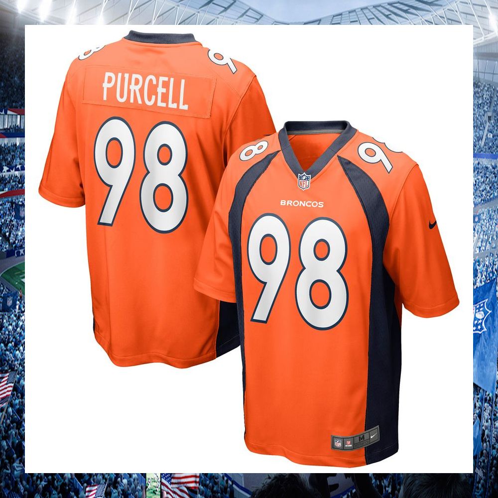 nfl mike purcell denver broncos nike orange football jersey 1 751