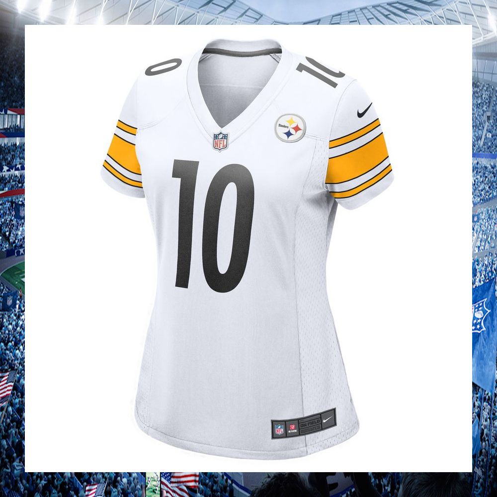 nfl mitchell trubisky pittsburgh steelers nike womens white football jersey 2 714