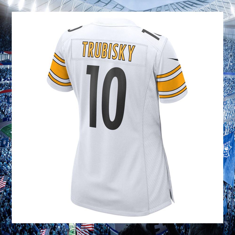 nfl mitchell trubisky pittsburgh steelers nike womens white football jersey 3 913