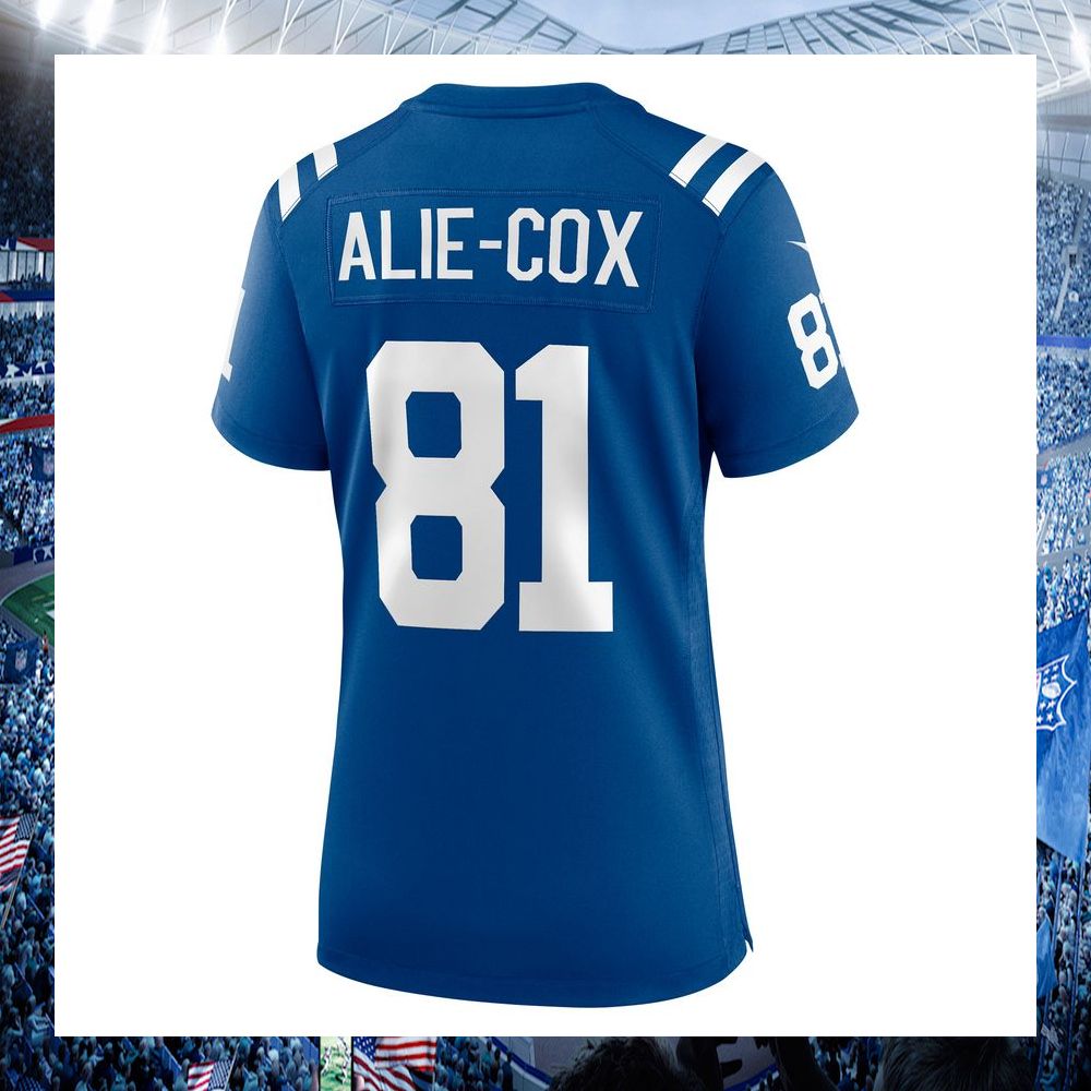 nfl mo alie cox indianapolis colts nike womens team royal football jersey 3 445