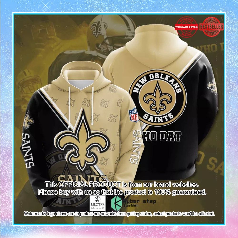 nfl new orleans saints team logo hoodie 1 460