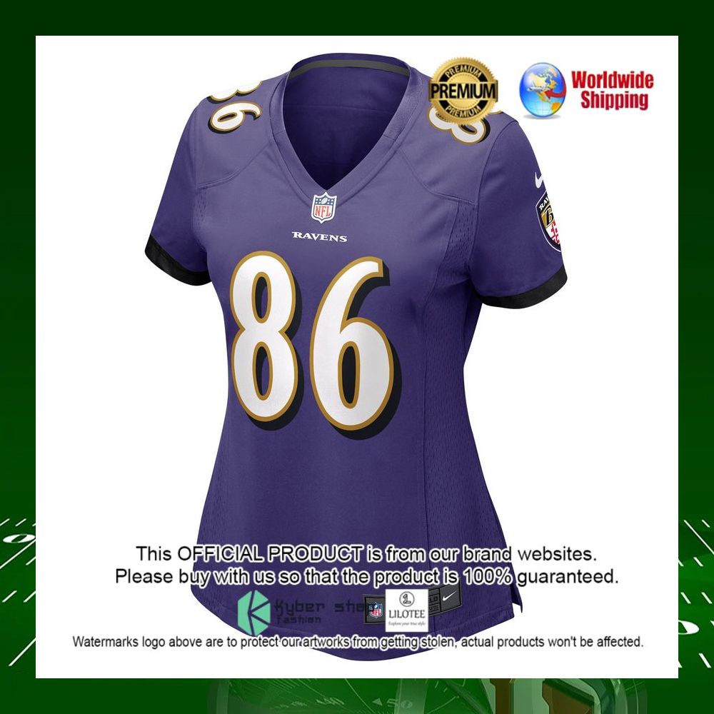 nfl nick boyle baltimore ravens nike womens purple football jersey 2 455