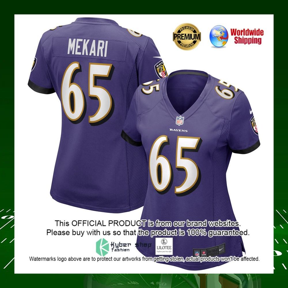 nfl patrick mekari baltimore ravens nike womens purple football jersey 1 447