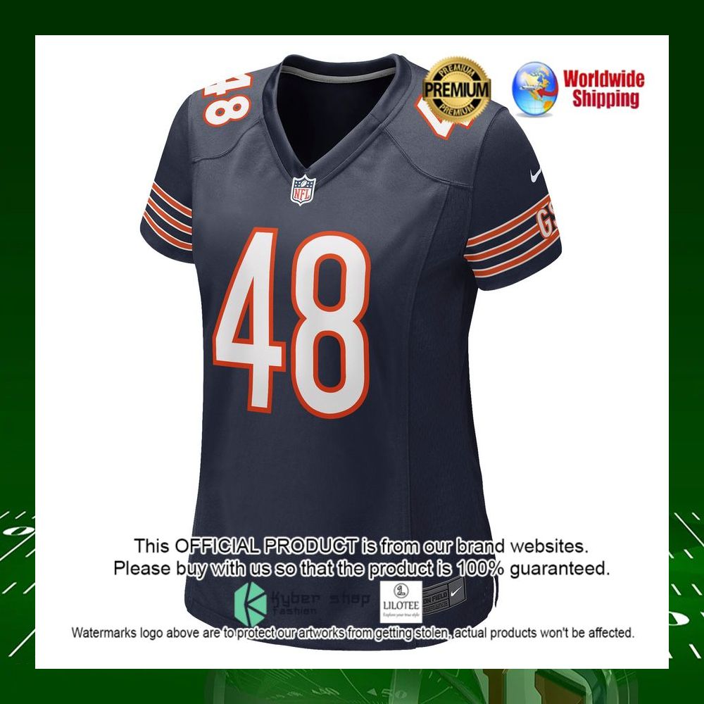 nfl patrick scales chicago bears nike womens navy football jersey 2 980