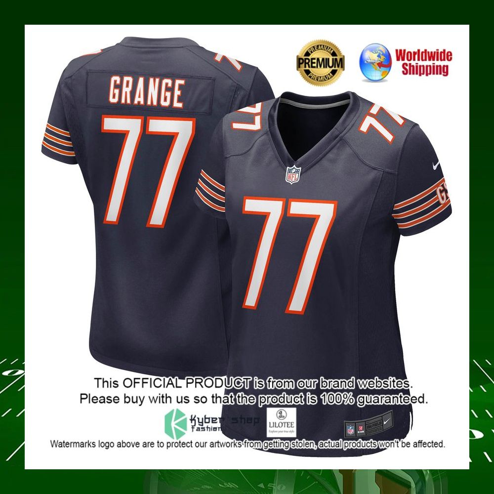 nfl red grange chicago bears nike womens navy football jersey 1 170