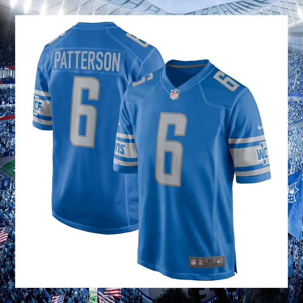 nfl riley patterson detroit lions nike blue football jersey 1 719