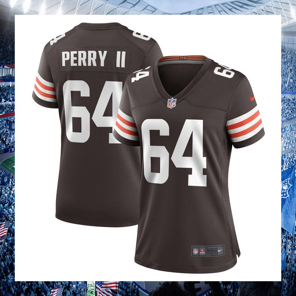 nfl roderick perry ii cleveland browns nike womens brown football jersey 1 927
