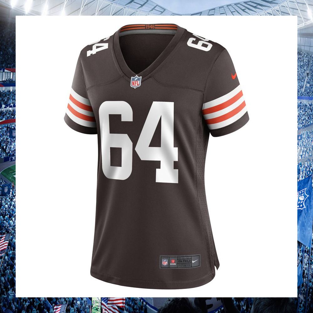 nfl roderick perry ii cleveland browns nike womens brown football jersey 2 422