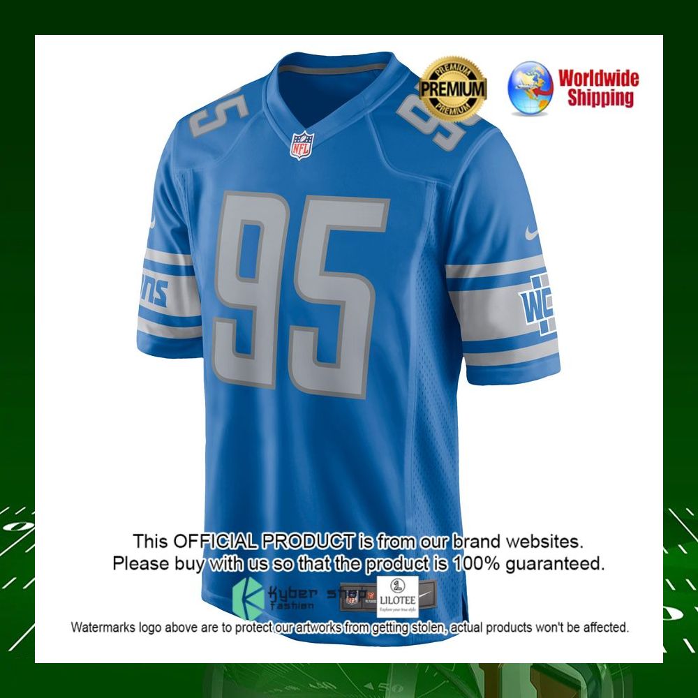 nfl romeo okwara detroit lions nike blue football jersey 2 396