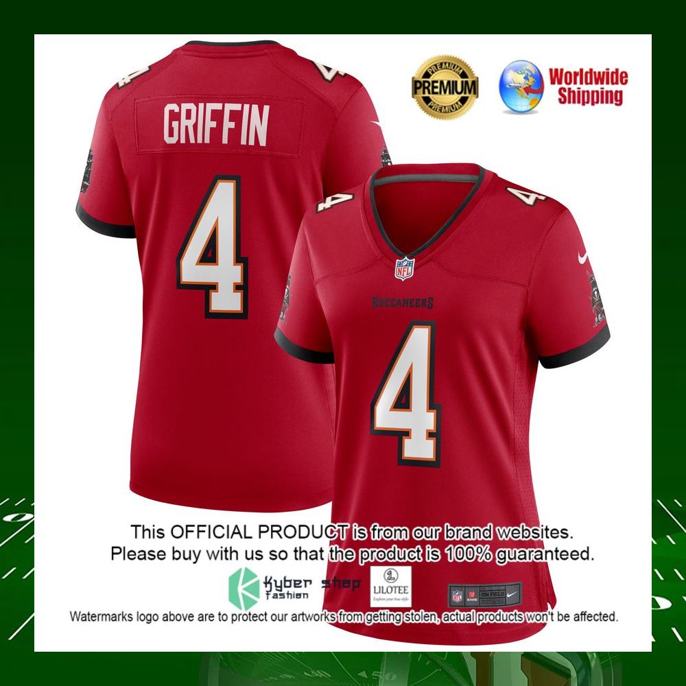 nfl ryan griffin tampa bay buccaneers nike womens red football jersey 1 735