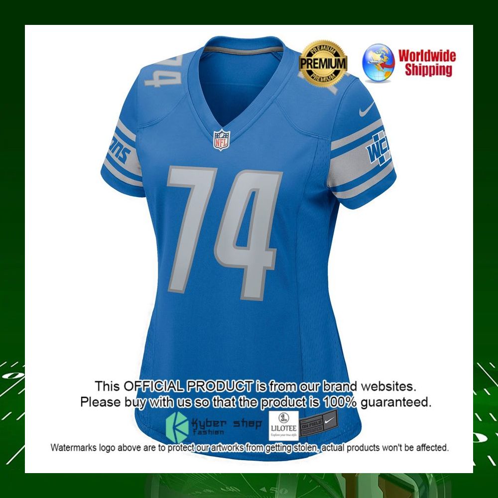 nfl ryan mccollum detroit lions nike womens blue football jersey 2 659