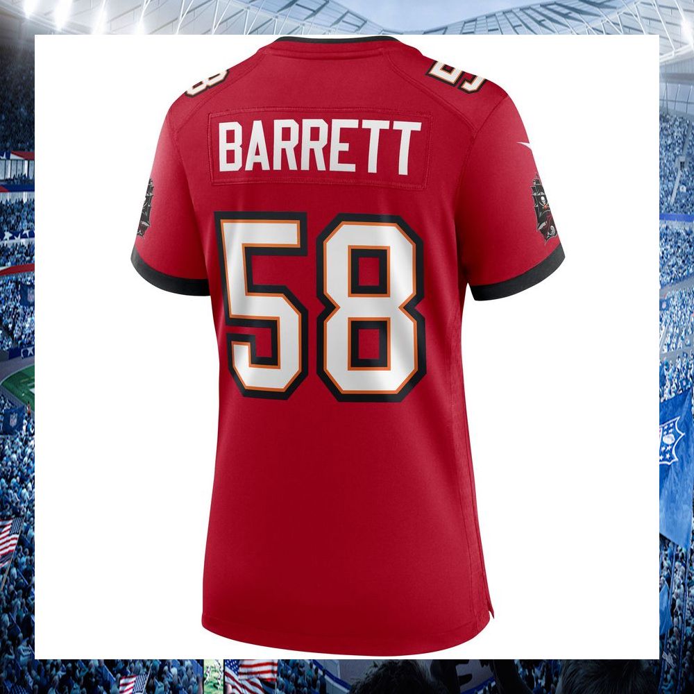 nfl shaquil barrett tampa bay buccaneers nike womens red football jersey 3 842