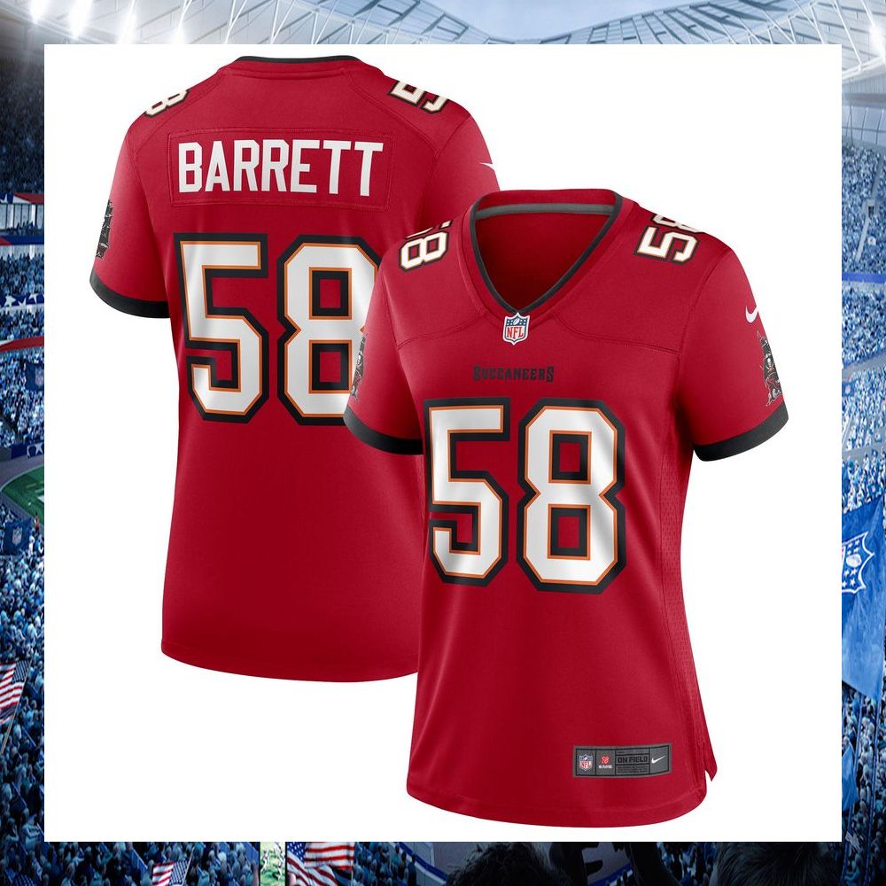 nfl shaquil barrett tampa bay buccaneers nike womens red football jersey 4 811