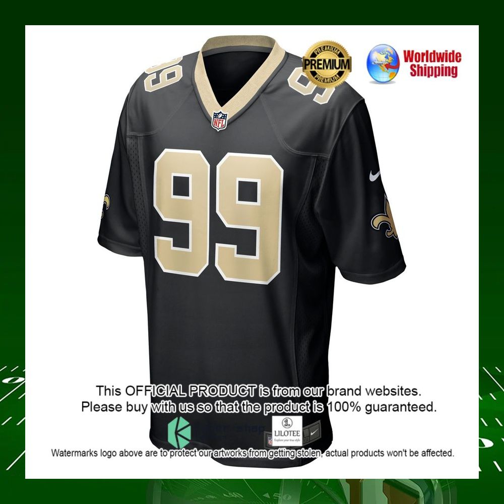 nfl shy tuttle new orleans saints nike black football jersey 2 148