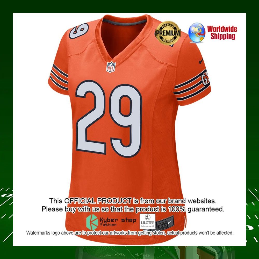 nfl tarik cohen chicago bears nike womens orange football jersey 2 918