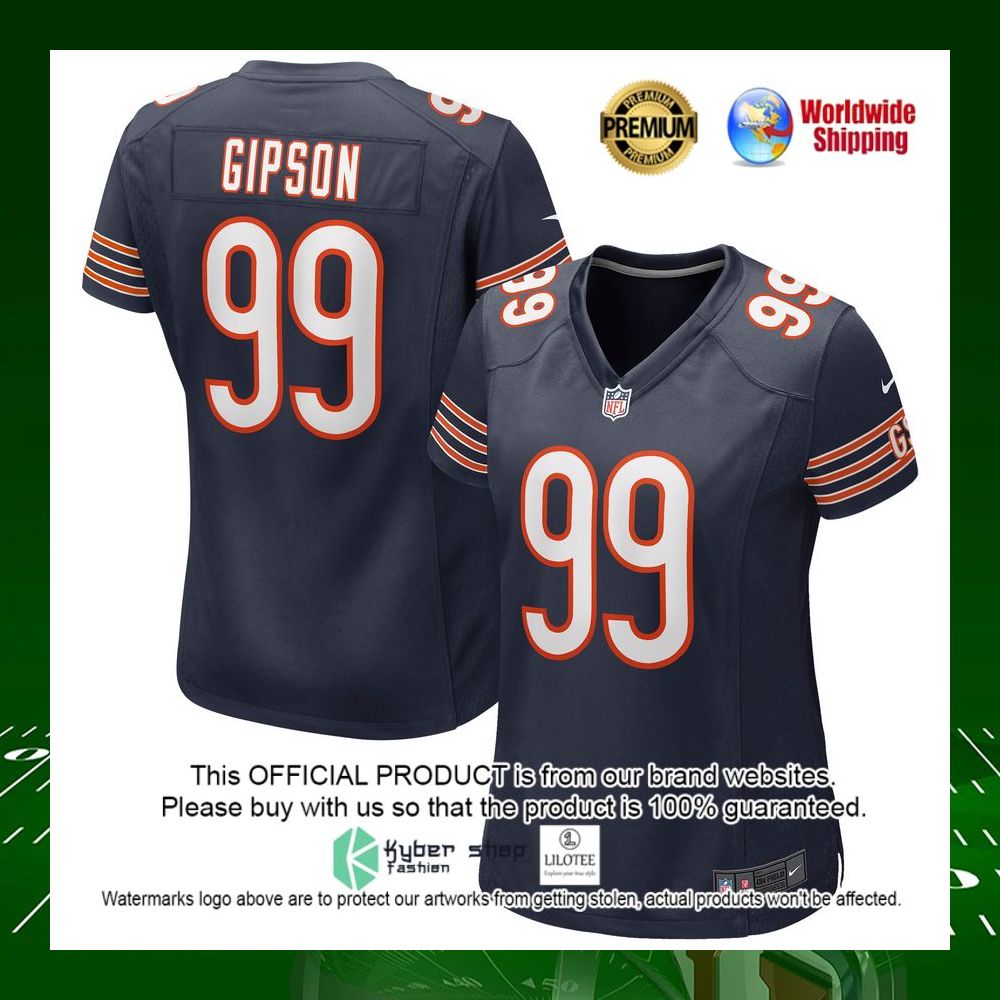 nfl trevis gipson chicago bears nike womens navy football jersey 1 539