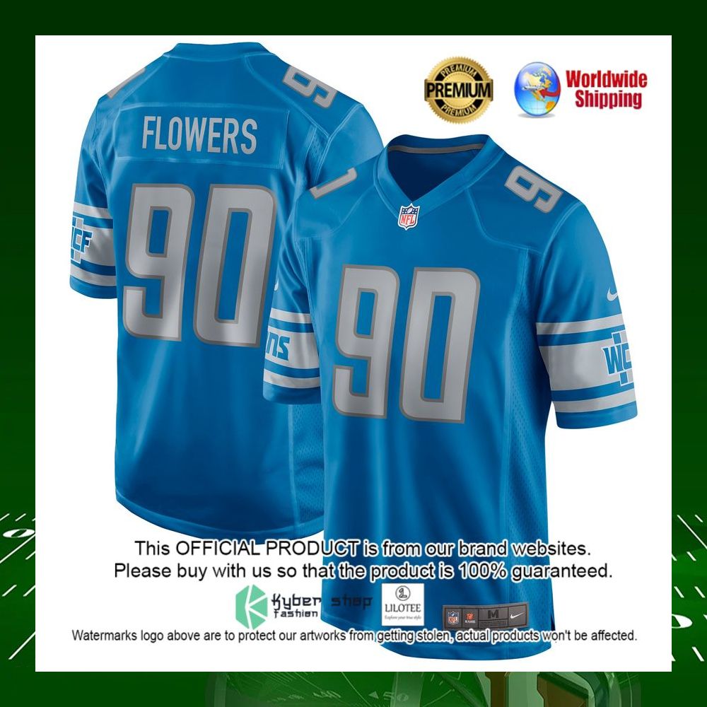 nfl trey flowers detroit lions nike blue football jersey 1 575