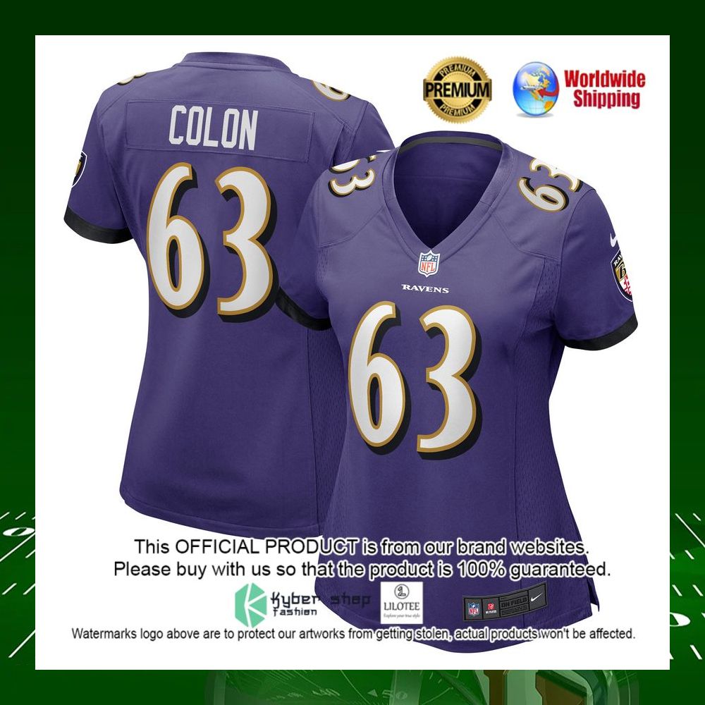 nfl trystan colon baltimore ravens nike womens purple football jersey 1 769