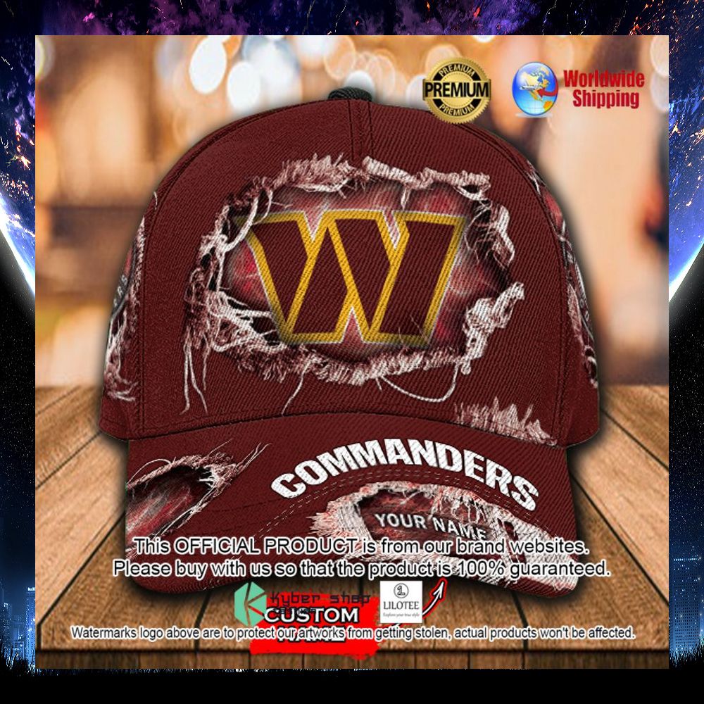 nfl washington commanders custom name cap 1 599