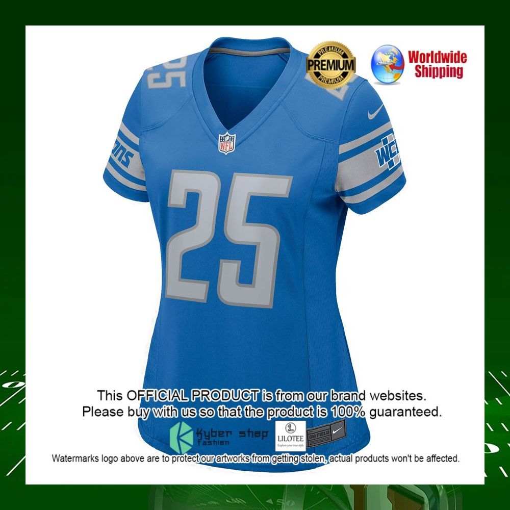 nfl will harris detroit lions nike womens blue football jersey 2 681