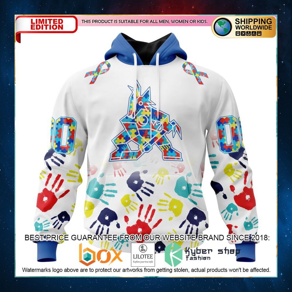 nhl arizona coyotes autism awareness personalized 3d hoodie shirt 1 626