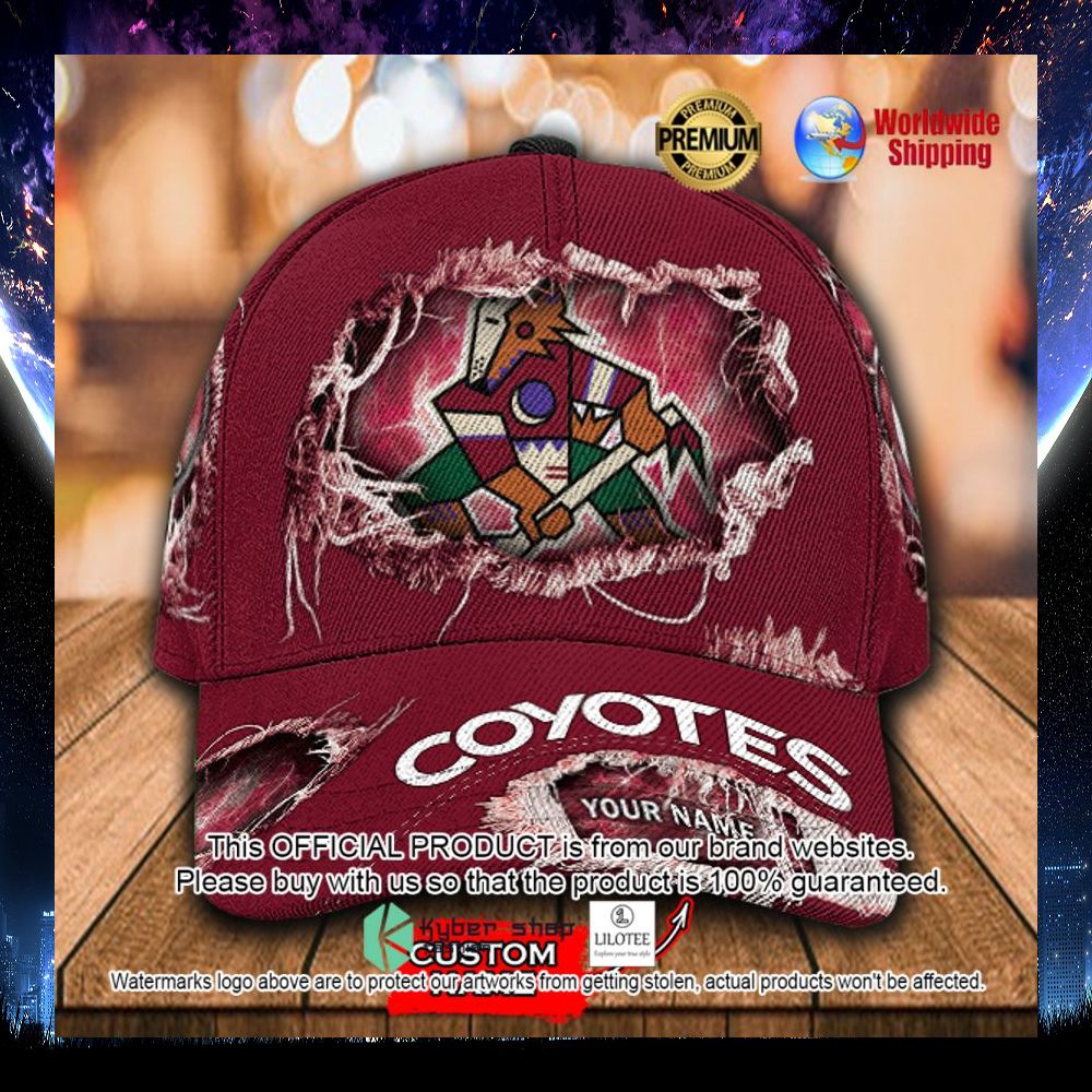 nhl arizona coyotes custom name cap 1 76