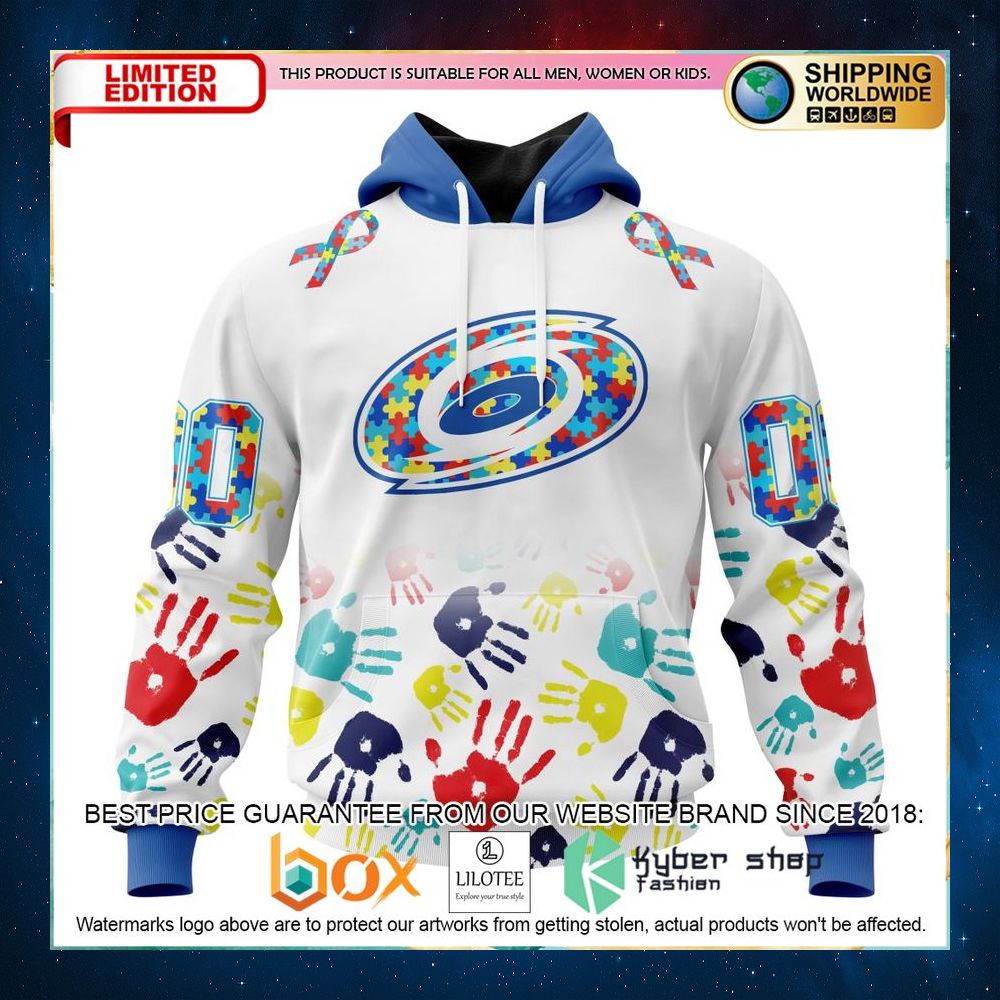 nhl carolina hurricanes autism awareness personalized 3d hoodie shirt 1 911