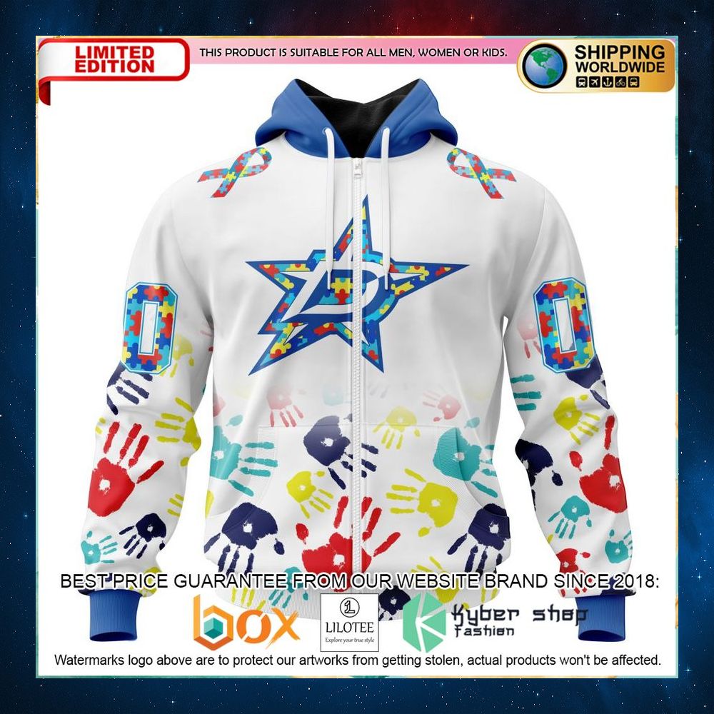 nhl dallas stars autism awareness personalized 3d hoodie shirt 2 88