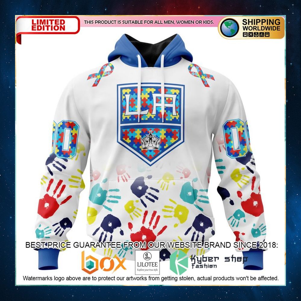 nhl los angeles kings autism awareness personalized 3d hoodie shirt 1 391