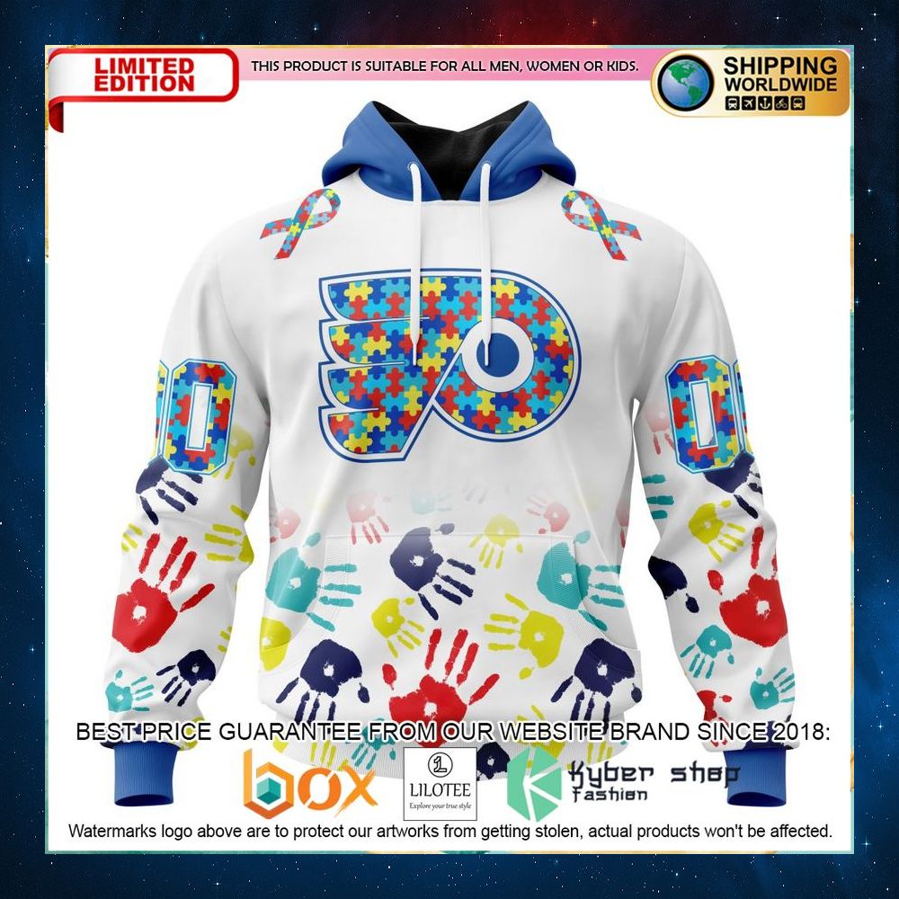 nhl philadelphia flyers autism awareness personalized 3d hoodie shirt 1 870