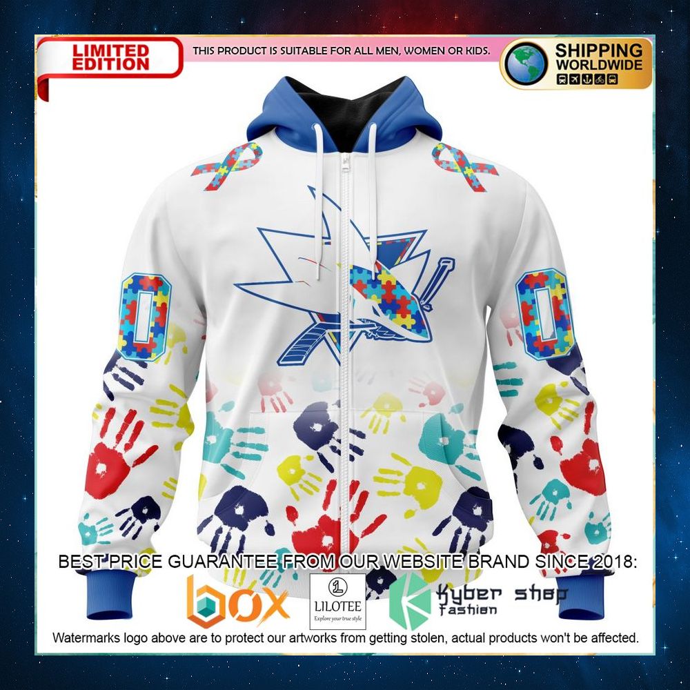 nhl san jose sharks autism awareness personalized 3d hoodie shirt 2 471