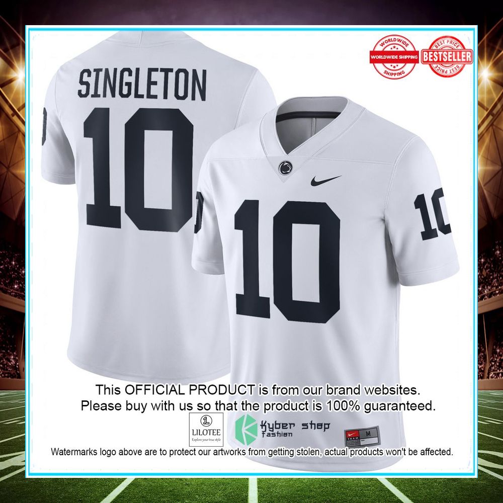 nicholas singleton penn state nittany lions nike nil replica football white football jersey 1 291