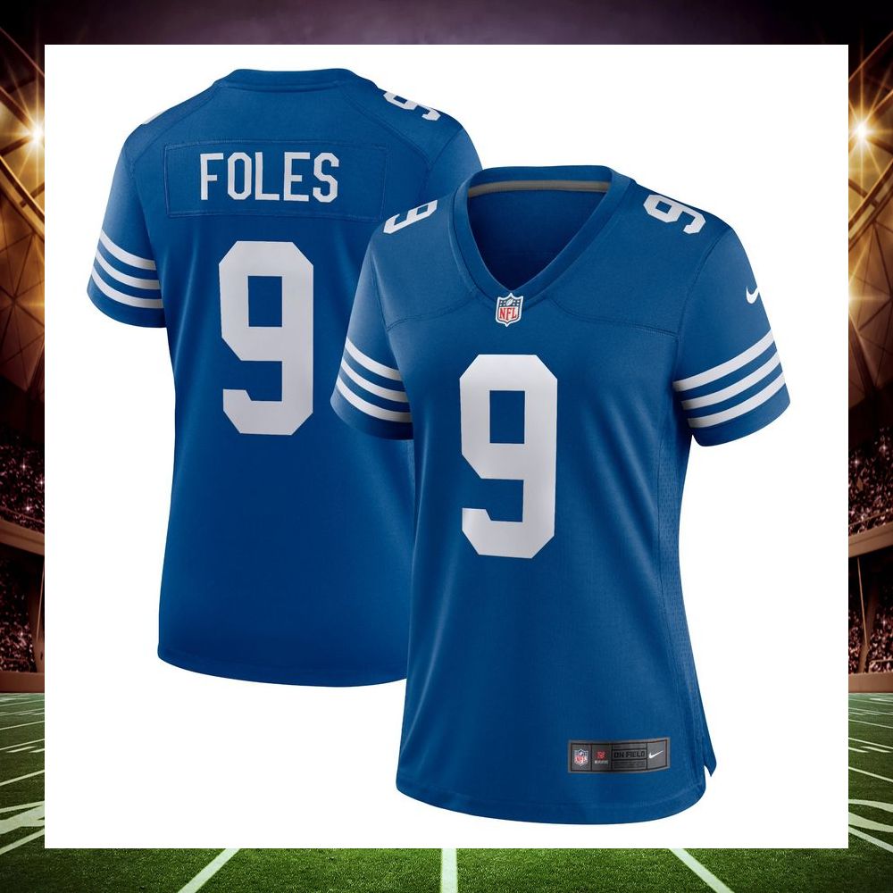 nick foles indianapolis colts blue football jersey 1 146