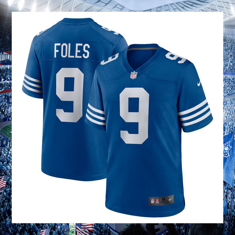 nick foles indianapolis colts nike blue football jersey 1 671