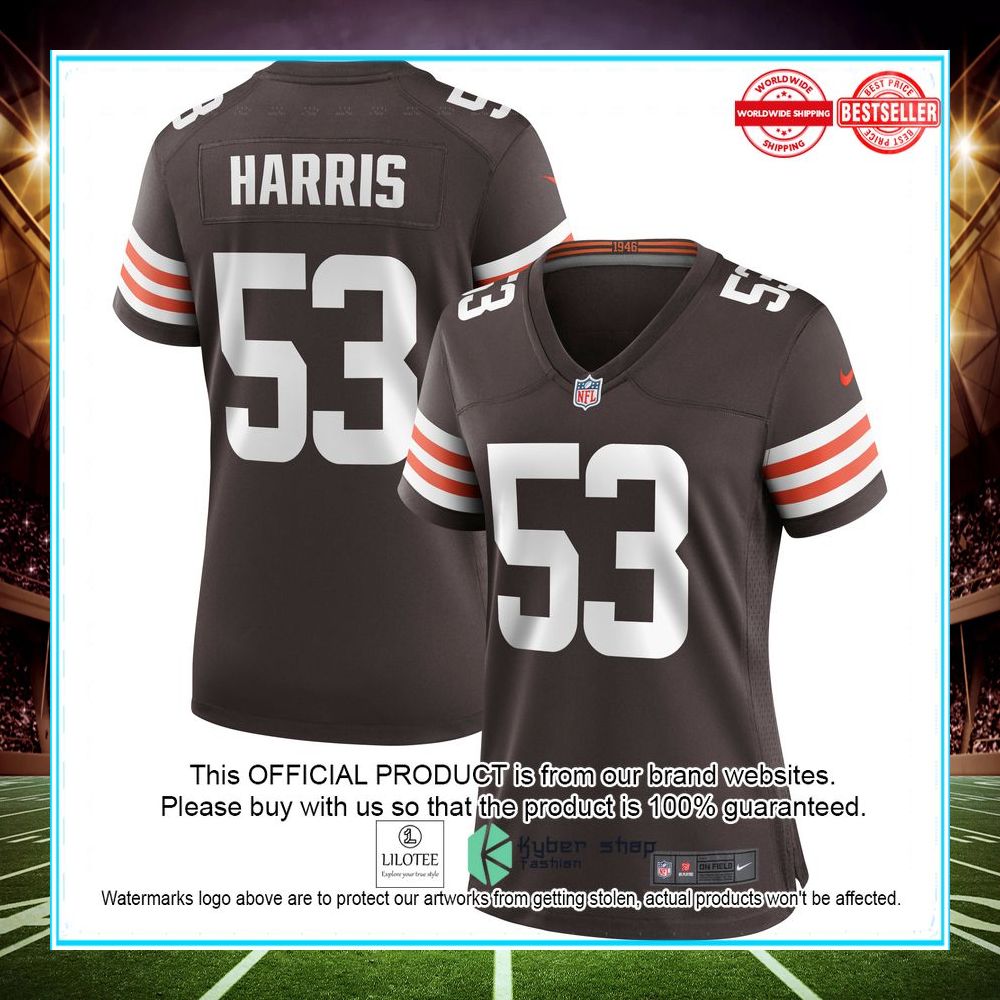 nick harris cleveland browns brown football jersey 1 107