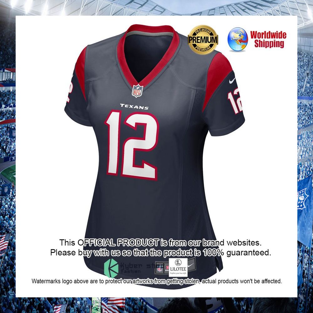 nico collins houston texans nike womens navy football jersey 2 186