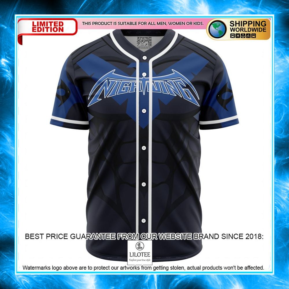 Nightwing DC Comics Baseball Jersey - LIMITED EDITION 5 nightwing dc comics baseball jersey 2 208