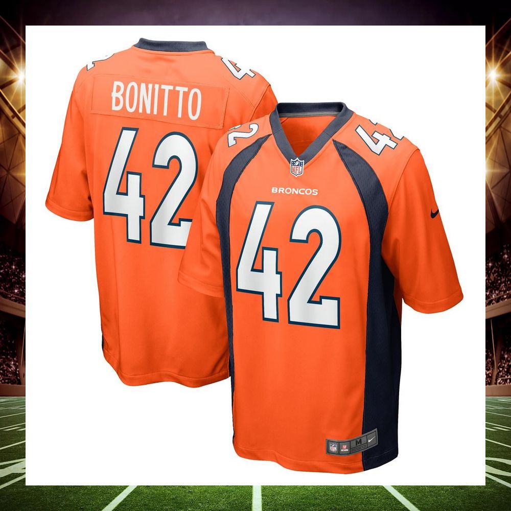 nik bonitto denver broncos orange football jersey 1 501