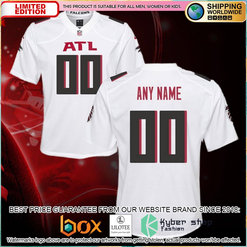 nike atlanta falcons youth custom white football jersey 1 523
