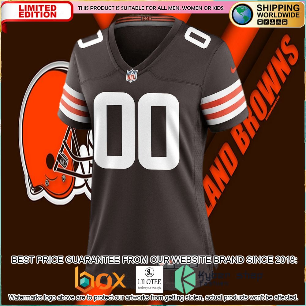 nike cleveland browns womens custom brown football jersey 2 175